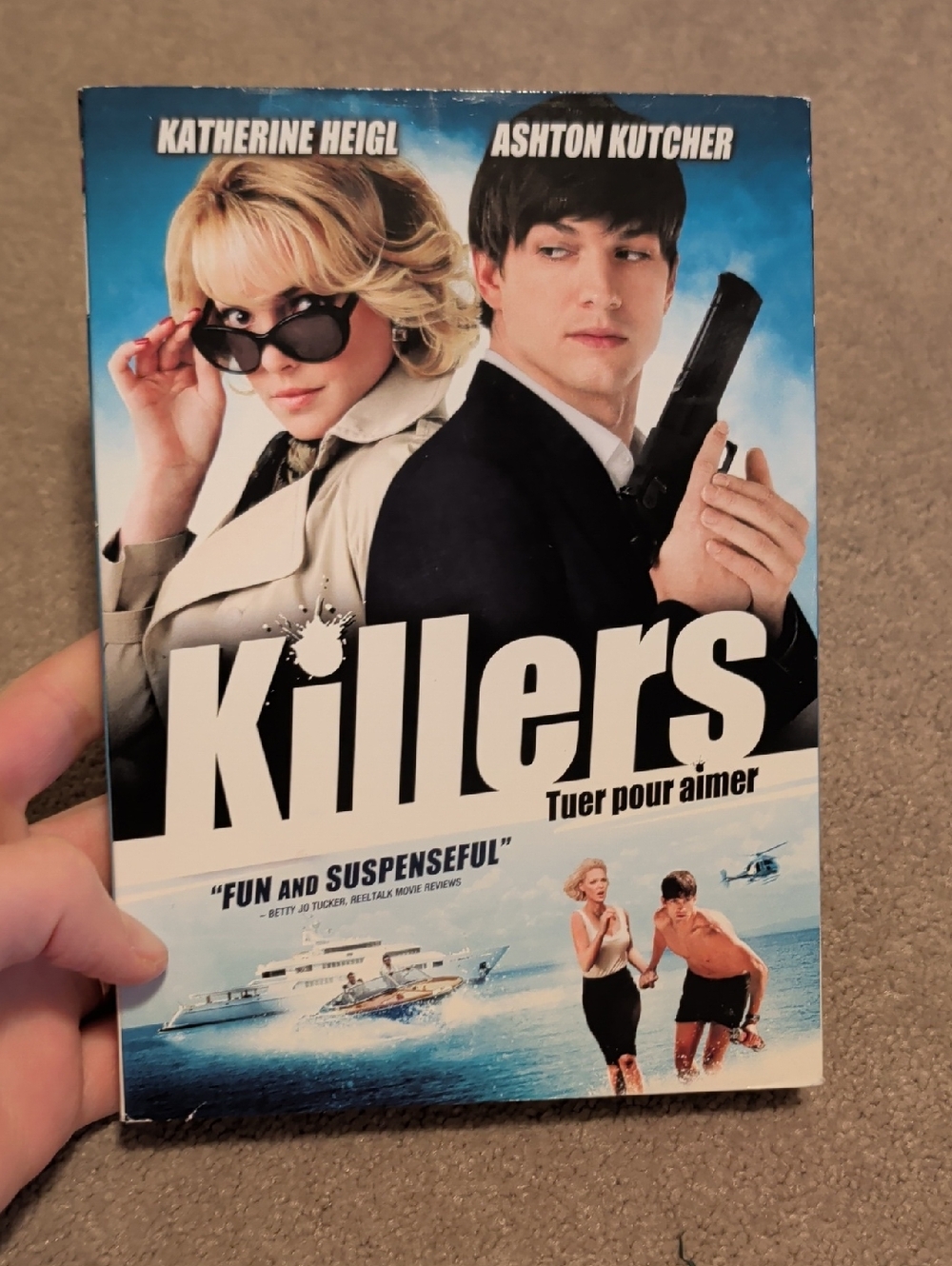 💜 5/$20 Killers (Katherine Heigl, Ashton Kutcher) Movie DVD - Blue/White Cover
